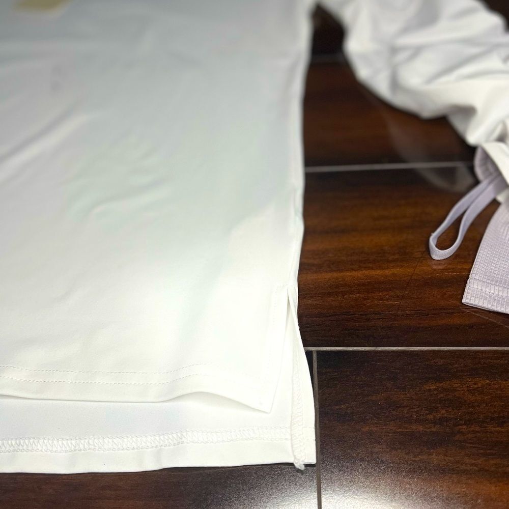 NWT Fabletics Cashel Adjustable Long Sleeve White and Purple Shirt Jacket Size M - Picture 9 of 15